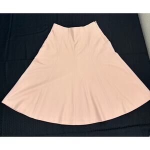 Ralph Lauren VTG Pink Wool Flared A-Line Midi Skirt with Pockets, Women's Size 6